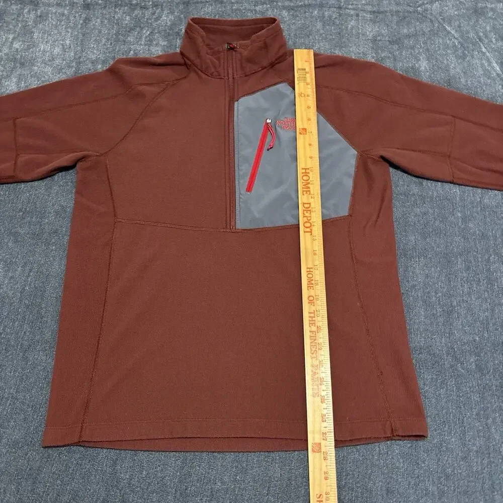 The North Face Tech 100 1/2-Zip Red Pullover Sweater Men's Large Flash Dry